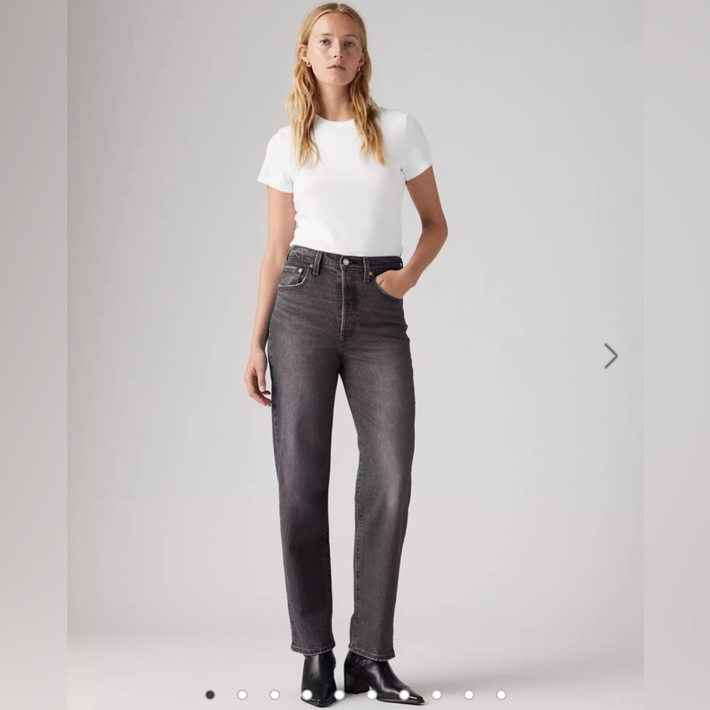 Levi’s rib cage straight ankle black denim pants - Size 32 x 27